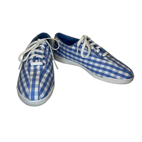 Easy Spirit Women's Checkered Gingham Sneakers Shoes Blue White Sz 9.5N Comfy - Picture 2 of 12